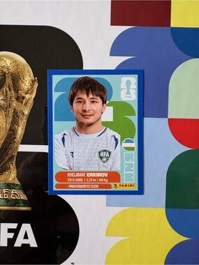 Panini FIFA World Cup 2026 Khojimat Erkinov Uzbekistan UZB 15 Blue Parallel
